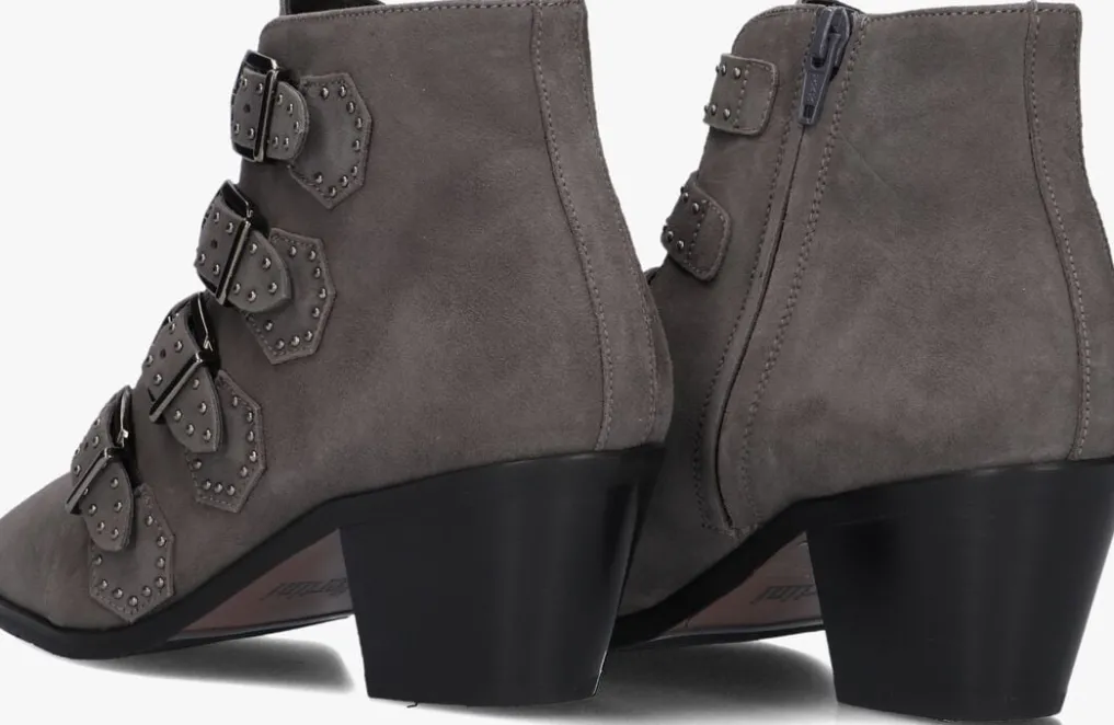 DAMES PERTINI grijze enkellaarsjes 12368