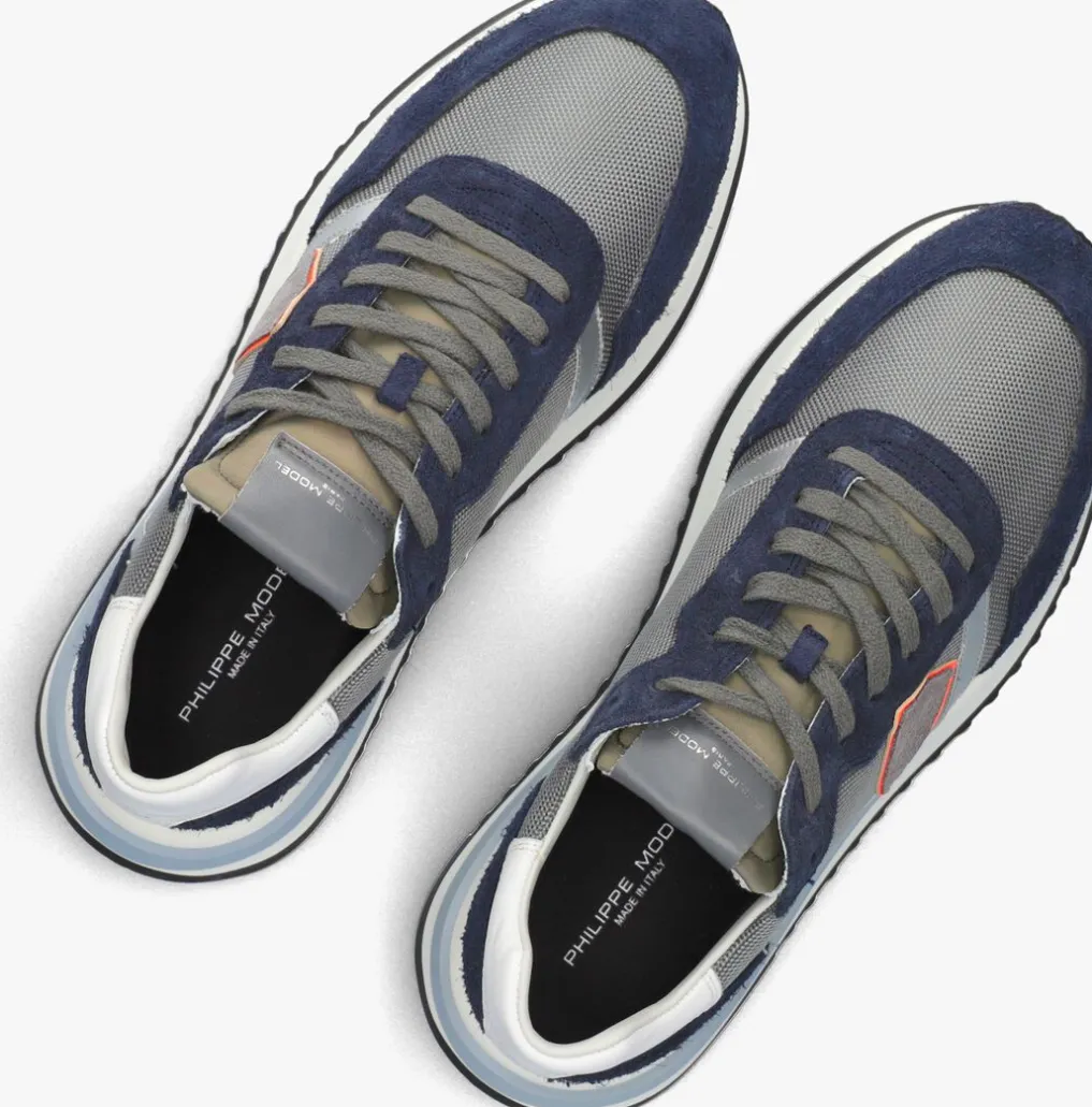 Heren PHILIPPE MODEL grijze lage sneakers tropez 2.1 fluor