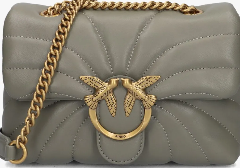 DAMES PINKO grijze schoudertas love puff mini