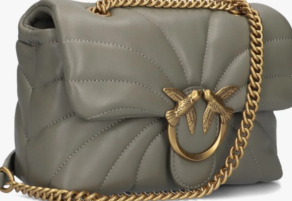 DAMES PINKO grijze schoudertas love puff mini