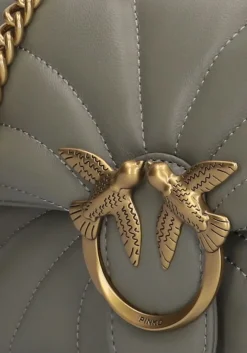 DAMES PINKO grijze schoudertas love puff mini