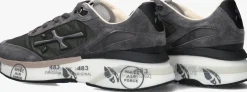 Heren PREMIATA grijze lage sneakers moerun