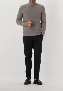 Heren PROFUOMO grijze coltrui pullover mock neck boiled wool