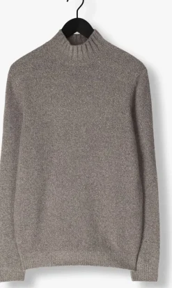 Heren PROFUOMO grijze coltrui pullover mock neck boiled wool