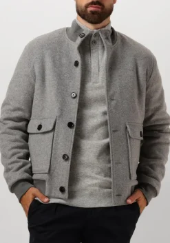 Heren PROFUOMO grijze jack outerw bmbr knit jack
