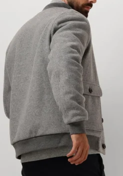 Heren PROFUOMO grijze jack outerw bmbr knit jack