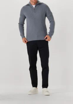 Heren PROFUOMO grijze trui pullover half zip