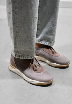 Heren SANTONI grijze lage sneakers flin