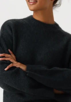 DAMES SECOND FEMALE grijze trui brook knit drop shoulder o-neck