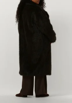 DAMES STAND STUDIO grijze faux fur jas genevieve coat