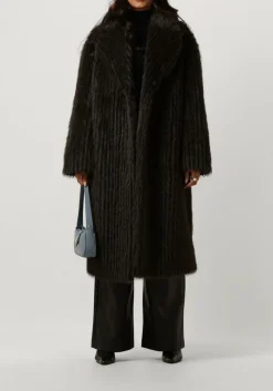 DAMES STAND STUDIO grijze faux fur jas genevieve coat