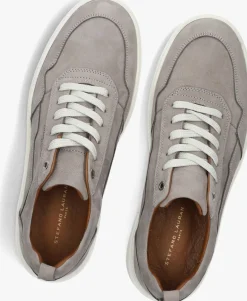 Heren STEFANO LAURAN grijze lage sneakers lj2501