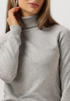 DAMES SUMMUM grijze coltrui turtle neck sweater soft viscose polyamide knit