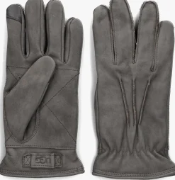 Heren UGG grijze handschoenen point leather glove