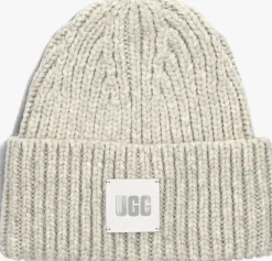 DAMES UGG grijze muts chunky rib beanie