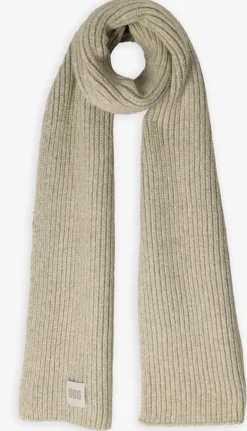 DAMES UGG grijze sjaal chunky rib scarf