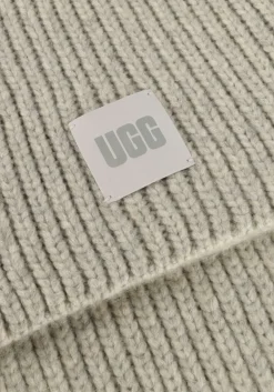 DAMES UGG grijze sjaal chunky rib scarf