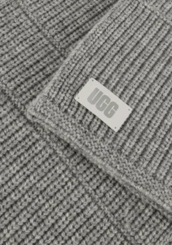 Heren UGG grijze sjaal knit ribbed scarf