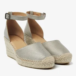 DAMES VIA VAI grijze sandalen met hak flora braid