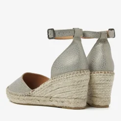 DAMES VIA VAI grijze sandalen met hak flora braid