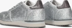 DAMES WODEN grijze lage sneakers ydun icon glitter