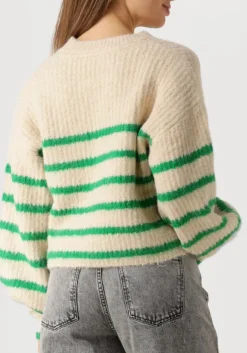 DAMES CO'COUTURE e trui coralie crop stripe o-knit