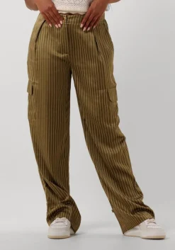 DAMES DANTE6 e lange broeken zijden krijtstreepbroek