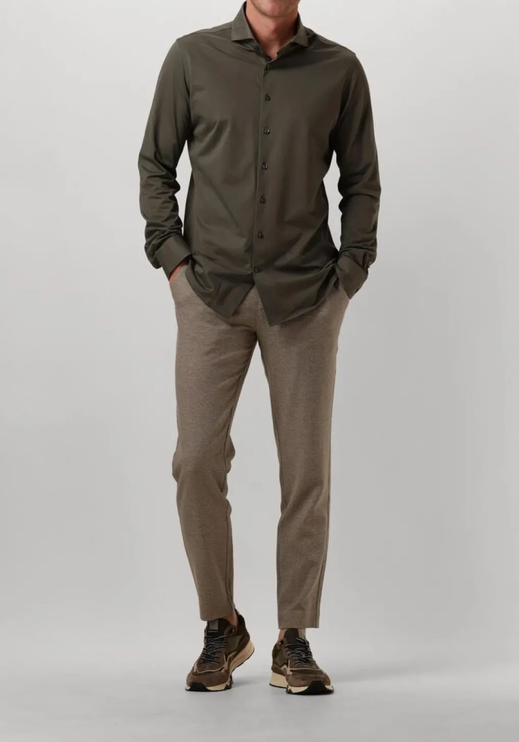 Heren PROFUOMO e klassiek overhemd shirt x-cutaway sc sf japanese knitted