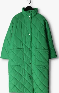 DAMES STAND STUDIO e gewatteerde jas sage coat