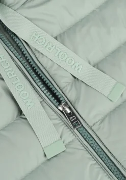 DAMES WOOLRICH e leren jas quilted hooded jacket