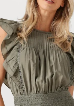 DAMES CO'COUTURE mini jurk callumcc frill pintuck dress