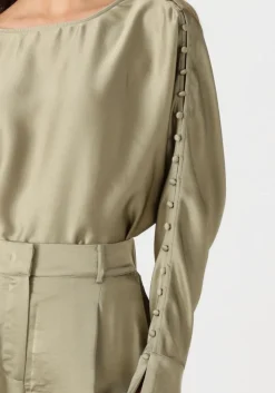 DAMES DANTE6 blouses rocco satin button detail top