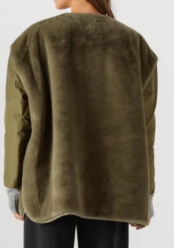 DAMES UGG faux fur jas w amilea rev quilted jacket