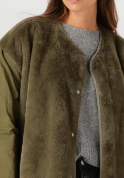 DAMES UGG faux fur jas w amilea rev quilted jacket