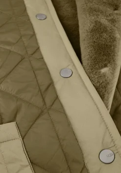 DAMES UGG faux fur jas w amilea rev quilted jacket