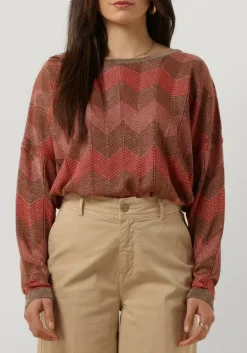 DAMES SUMMUM trui boat neck sweater shimmering lurex knit