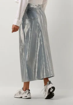 DAMES CO'COUTURE e maxirok foil denim skirt