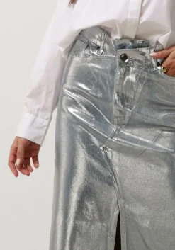 DAMES CO'COUTURE e maxirok foil denim skirt