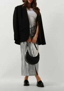 DAMES CO'COUTURE e maxirok foil denim skirt