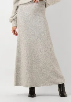 DAMES AIMEE THE LABEL lichtgrijze maxirok carlaa