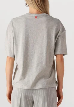 DAMES ALIX THE LABEL lichtgrijze t-shirt ladies knitted the label t-shirt