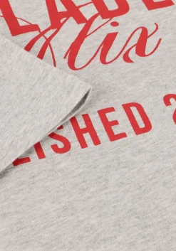 DAMES ALIX THE LABEL lichtgrijze t-shirt ladies knitted the label t-shirt