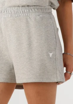DAMES ALIX THE LABEL lichtgrijze korte broek ladies knitted sweat short