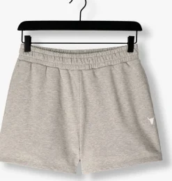 DAMES ALIX THE LABEL lichtgrijze korte broek ladies knitted sweat short