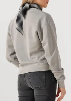 DAMES CLOSED lichtgrijze sweater printed sweat shirt