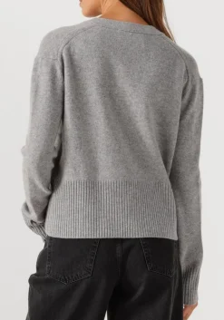 DAMES CLOSED lichtgrijze trui v neck cardigan