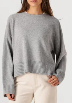 DAMES CLOSED lichtgrijze trui v neck cardigan