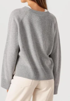 DAMES CLOSED lichtgrijze trui v neck cardigan