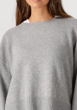 DAMES CLOSED lichtgrijze trui v neck cardigan