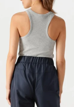 DAMES CO'COUTURE lichtgrijze top saharacc embroidery tank top